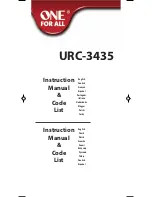One for All URC-3435 User Manual preview
