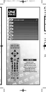 One for All URC-7240 Instruction Manual preview