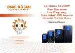 Предварительный просмотр 1 страницы One-Solar LSI Series Operational Manual