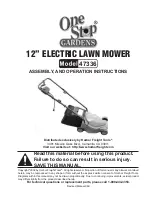 Preview for 1 page of One Stop Gardens 47336 Assembly And Operating Instructions Manual