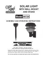 Preview for 1 page of One Stop Gardens 90729 Assembly And Operating Instructions Manual