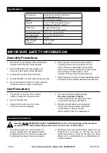 Preview for 2 page of One Stop Gardens 91495 Owner'S Manual & Safety Instructions