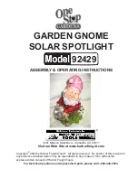 Preview for 1 page of One Stop Gardens 92429 Assembly & Operating Instructions