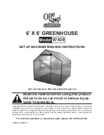 One Stop Gardens 97439 Setup And Maintenance Instructions preview