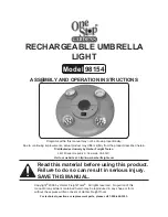 Preview for 1 page of One Stop Gardens 98154 Assembly And Operation Instructions Manual