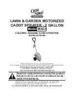 One Stop Gardens CADDY SPRAYER 96622 Operating Instructions Manual предпросмотр