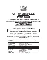 One Stop Gardens CAR WASH NOZZLE 95996 Assembly And Operation Instructions предпросмотр