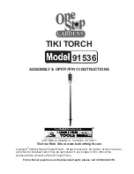 Preview for 1 page of One Stop Gardens TIKI TORCH 91536 Assembly & Operating Instructions