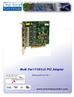 Предварительный просмотр 1 страницы One Stop Systems Multi Port E1 Quick Manual