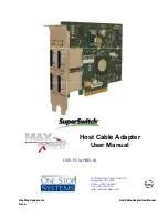 Предварительный просмотр 1 страницы One Stop Systems Superswitch OSS-PCIe-HIB5-x8 User Manual