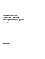 One Talk Verizon T49G User Manual preview