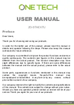 One Tech 2D-STAEXTU User Manual preview