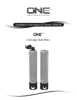 Preview for 1 page of ONE Cartridge Tank Filters Installation Instructions & Owner'S Manual