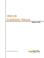 Предварительный просмотр 1 страницы OneAccess ONE100 Installation Manual