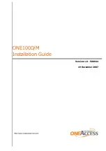 OneAccess ONE100D/M Installation Manual preview