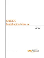 OneAccess ONE300 Installation Manual preview