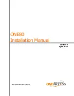 Предварительный просмотр 1 страницы OneAccess ONE80 Installation Manual