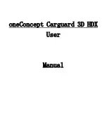 oneConcept Carguard 3D HDX User Manual preview