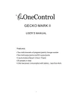 OneControl GECKO MARK II User Manual preview