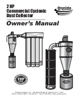 Oneida Air Systems 2 HP Commercial Cyclonic Dust Collector Owner'S Manual preview