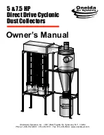 Oneida Air Systems 5 & 7.5 HP Direct Drive Cyclonic Dust Collectors Owner'S Manual preview