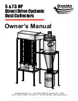 Preview for 1 page of Oneida Air Systems 5 & 7.5 HP Direct Drive Cyclonic Dust Collectors Owner'S Manual