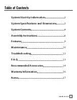 Preview for 3 page of Oneida Air Systems BenchTop DC Owner'S Manual