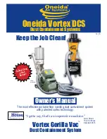 Oneida Air Systems Vortex DCS Owner'S Manual preview