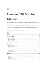 OnePlus 10T 5G User Manual preview