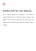 Предварительный просмотр 1 страницы OnePlus 9RT 5G User Manual