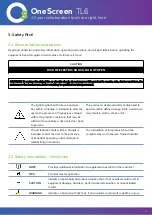 Предварительный просмотр 6 страницы OneScreen TL6 Hardware Manual