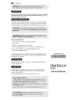 Preview for 1 page of OneTouch ONETOUCH VITA - CONTROLE SOLUTION User Handbook