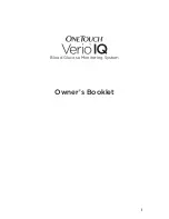 Preview for 3 page of OneTouch Verio IQ Owner'S Booklet