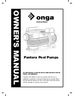 onga Pool Pumps Owner'S Manual preview