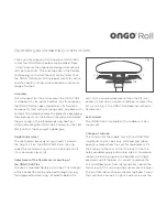 Ongo Roll Operating And Assembly Instructions preview