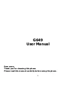 Предварительный просмотр 1 страницы Onida G649 User Manual