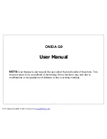 Предварительный просмотр 1 страницы Onida G9 User Manual