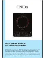 Onida Induction cooker Instruction Manual preview