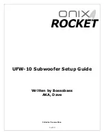 Предварительный просмотр 1 страницы Onix Rocket UFW-10 Setup Manual