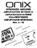 Preview for 1 page of Onix A - 25 User Manual