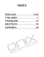 Preview for 2 page of Onix A - 25 User Manual