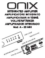 Onix A - 55 MKI User Manual preview