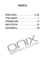 Preview for 2 page of Onix A - 55 MKI User Manual