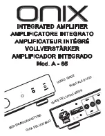 Preview for 1 page of Onix A - 65 User Manual