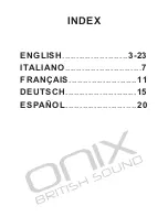 Preview for 2 page of Onix CD - 10 User Manual