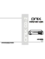 Preview for 1 page of Onix CD-2 User Manual