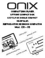 Предварительный просмотр 1 страницы Onix CD - 25 User Manual