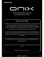 Preview for 4 page of Onix DNA-50 User Manual