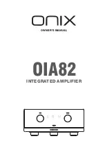 Preview for 1 page of Onix OIA82 Owner'S Manual