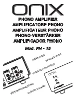 Onix PH-15 User Manual предпросмотр